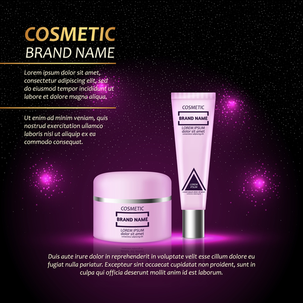 Purples poster cosmetic advertising 