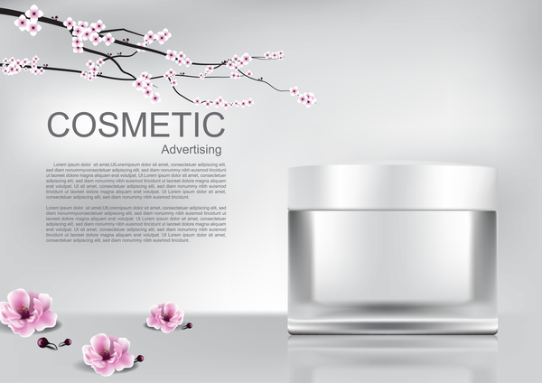 poster cosmetic cherry blossoms advertising 