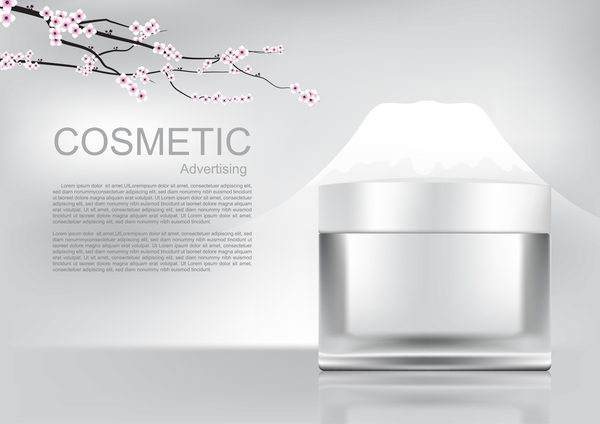poster cosmetic cherry blossoms advertising  