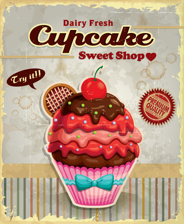 sweet shop poster cupcake 