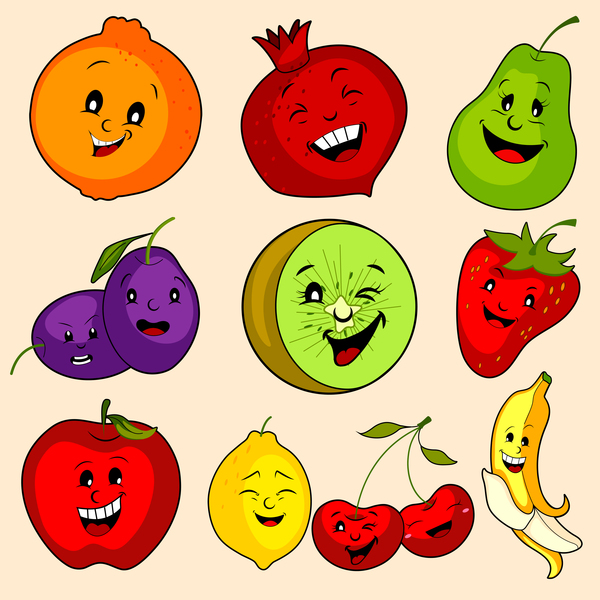 fruits cute cartoon 