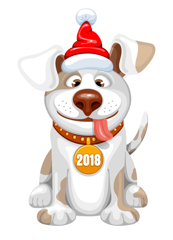year new dog cute 2018 