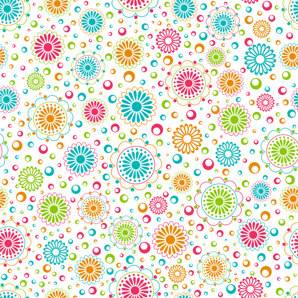Cute floral seamless pattern vector - WeLoveSoLo