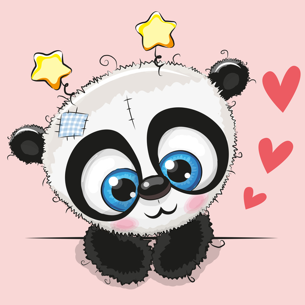 panda happy cute card birthday 