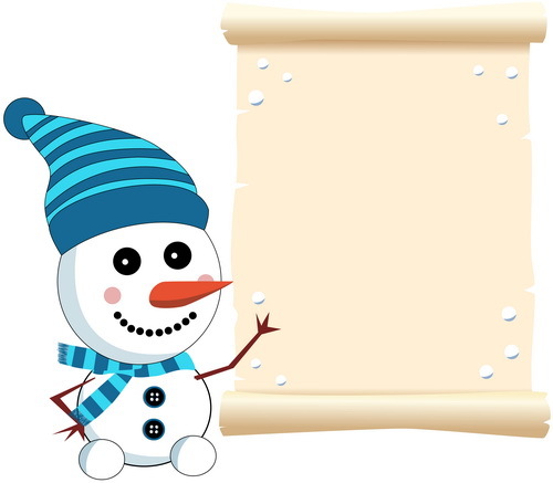 snowman scrolls paper cute 