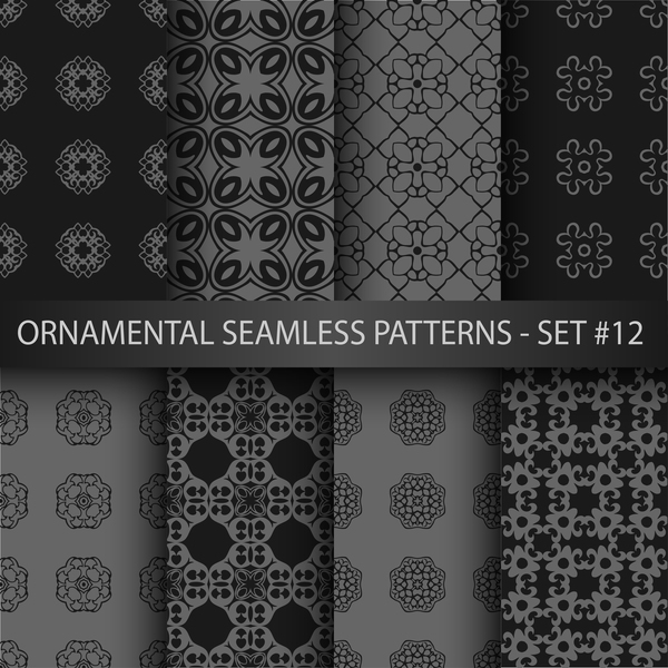 seamless pattern ornament dark 