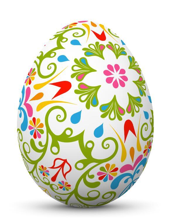 floral easter egg decoration 