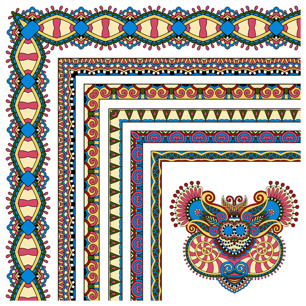 ethnic decorative corner border 