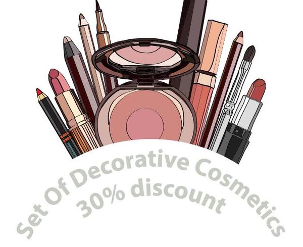poster discount decorative cosmetics 