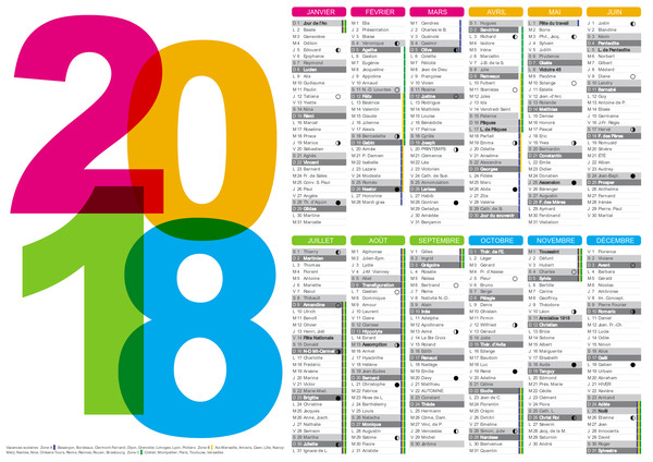 detailed calendar 2018  