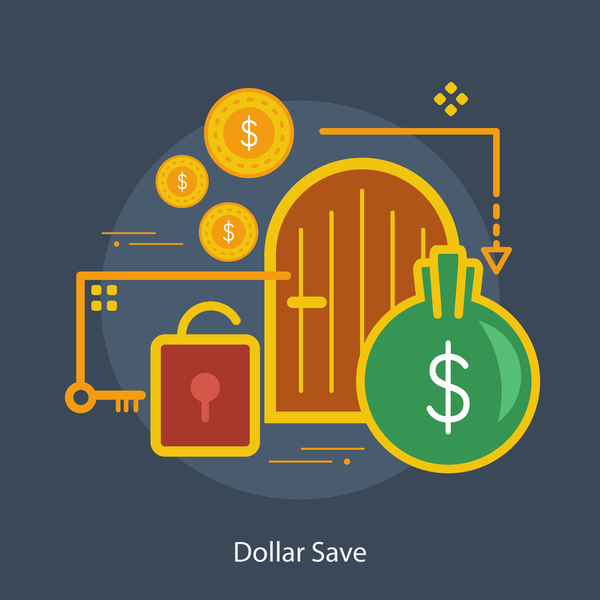 save dollar Conceptual 