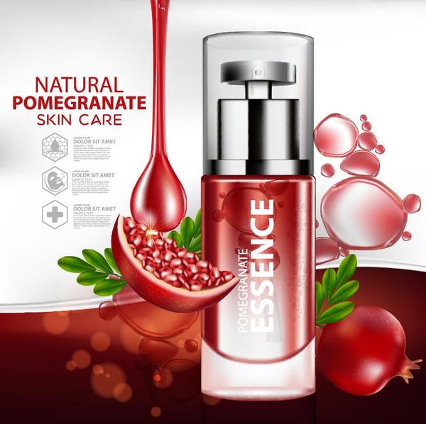 poster pomegranate cosmetic advertising 