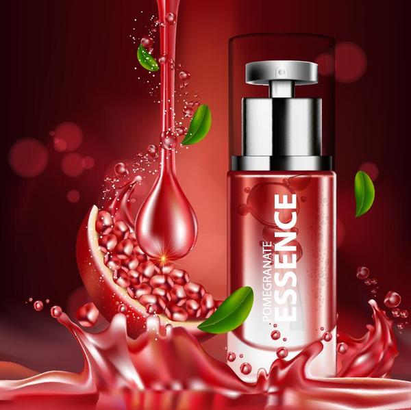 poster pomegranate cosmetic advertising 