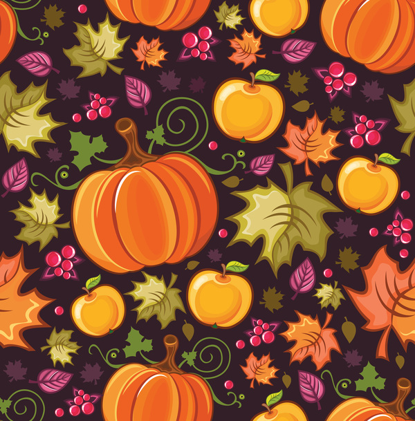 seamless pumpkin pattern fruit Fall 
