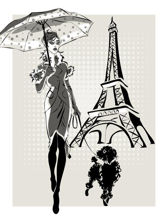 tower hand girl fashion Eiffel 