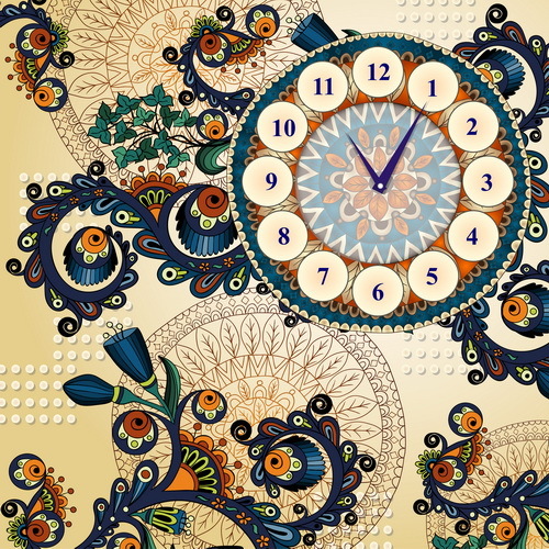 floral decorative clock 