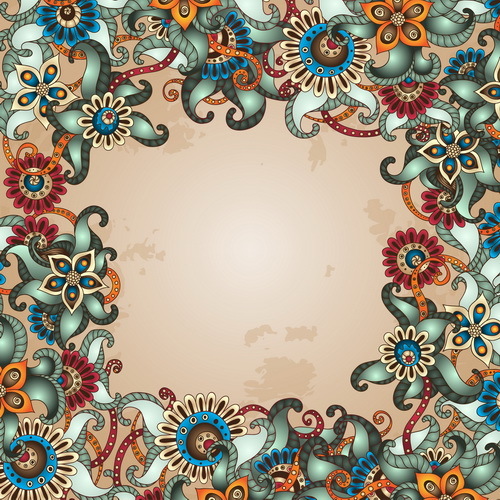 vintage frame floral decorative 