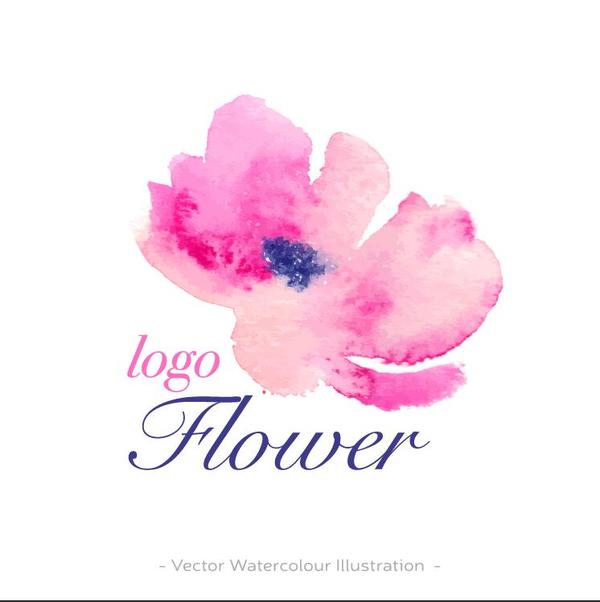 watercolor logo flower 