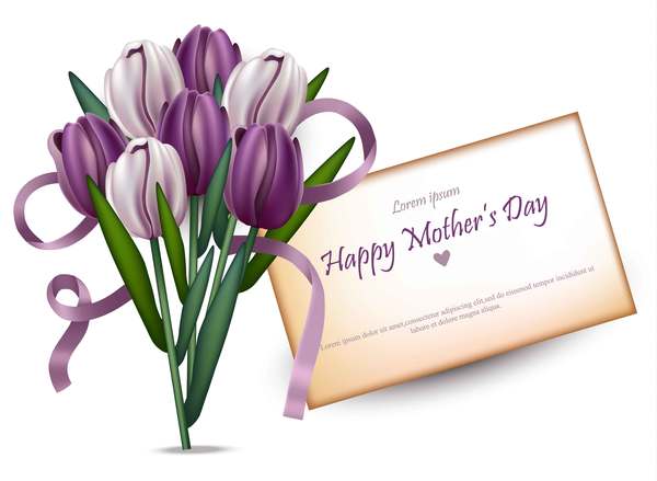 postercard mother flower day 