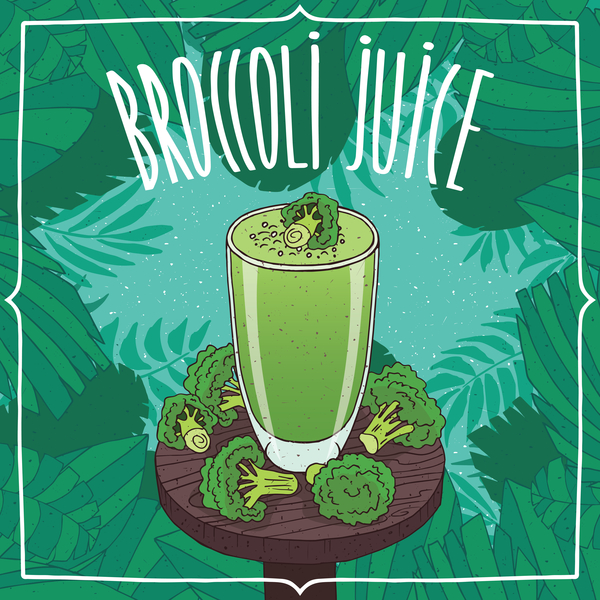 poster juice fresh broccoli 