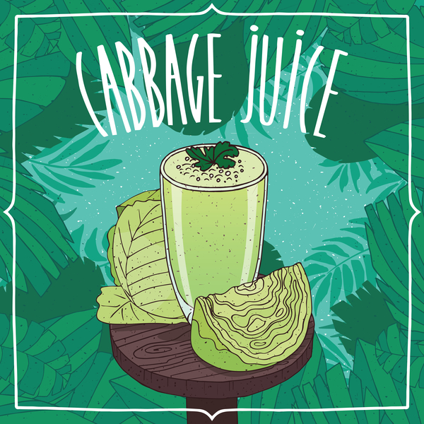 poster juice green fresh cabbage 