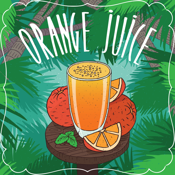 poster orange juice fresh 