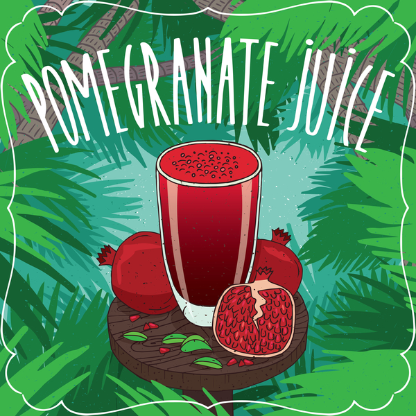 poster pomegranate juice fresh 