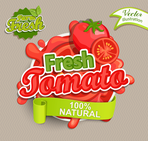 tomato label fresh 
