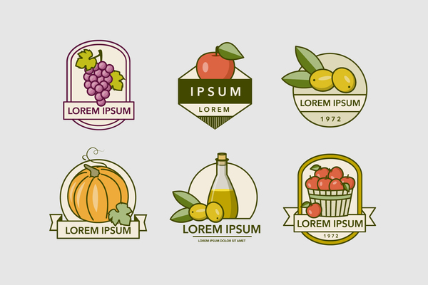 vintage labels fruity 