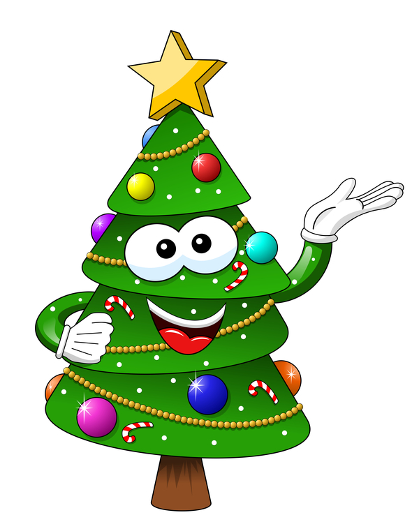 Funny cartoon christmas tree vector 06 - WeLoveSoLo
