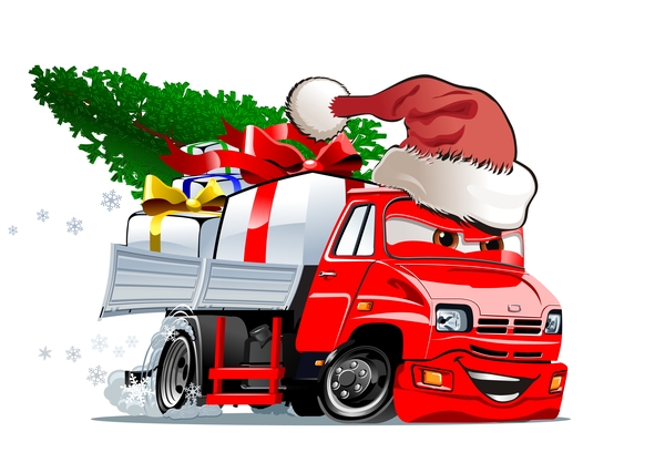 truck red funny chrismtas 