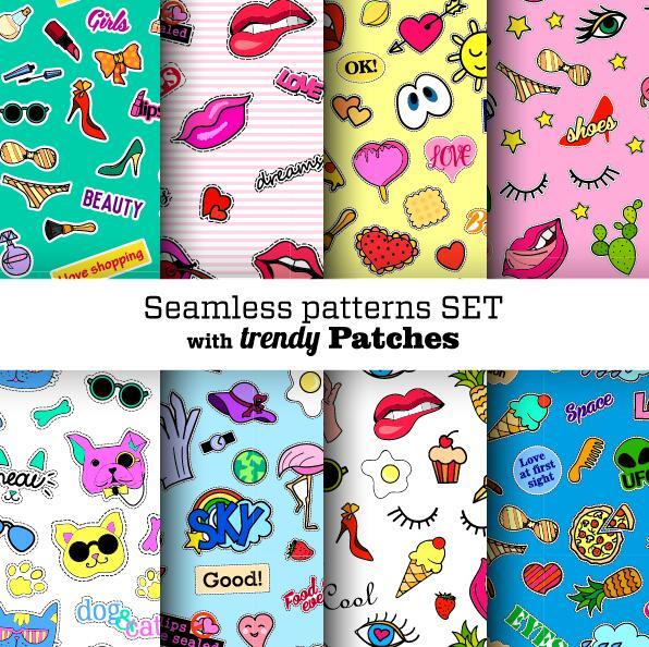 seamless pattern funny 