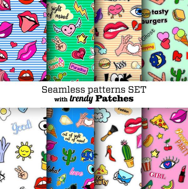 seamless pattern funny 