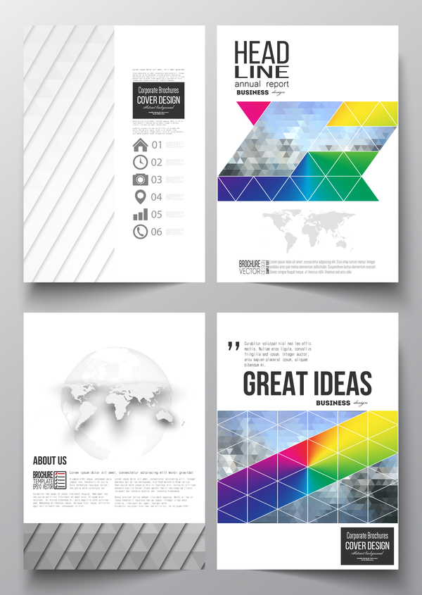 shape geometric flyer cover 