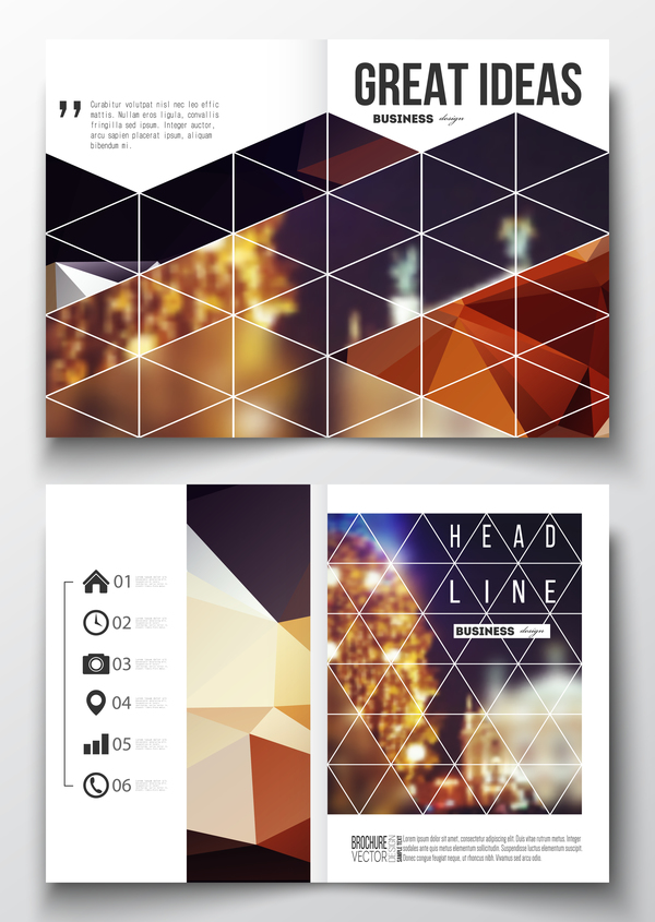 shape geometric flyer cover  