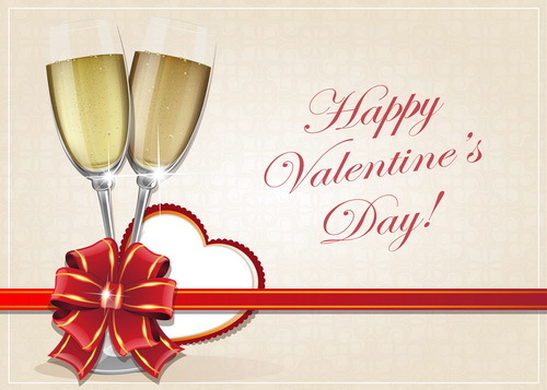 valentine heart glasses champagne 