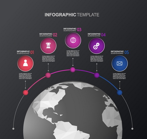 infographic globe 