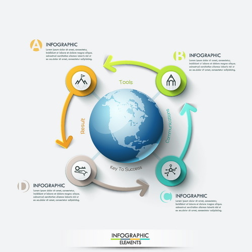 infographic globe  