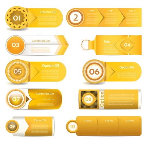 yellow website gold business banners 