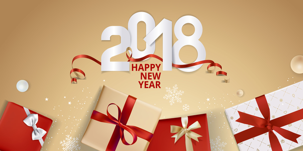 year new golden gift Boxs 2018 
