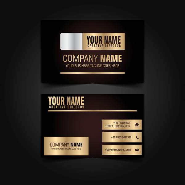 luxury golden card business black 