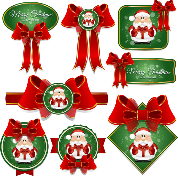 red labels green chrismtas bow 