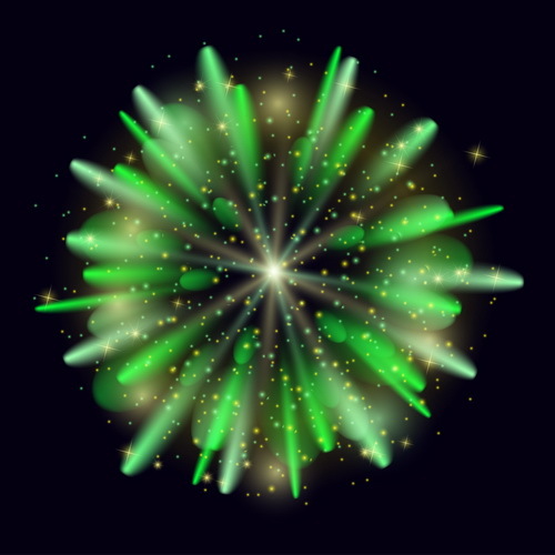 green firework effect 