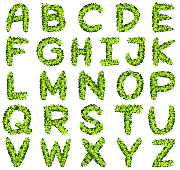 plant green creative alphabet 