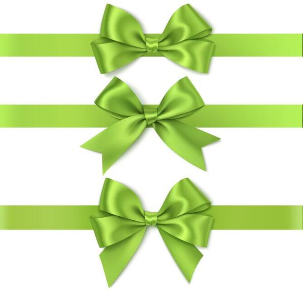 ribbon green bows 