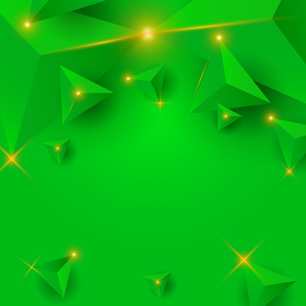 triangle star light green 