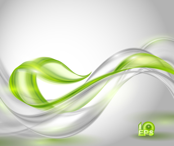 wavy transparent green abstract 