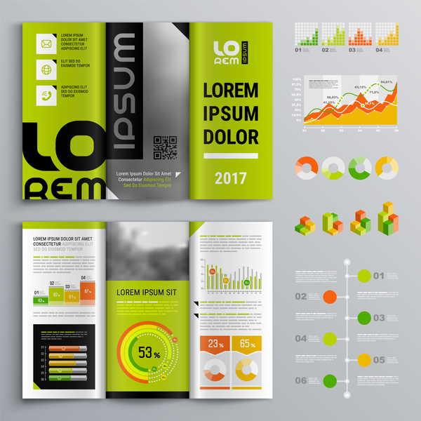 green cover business brochure black 