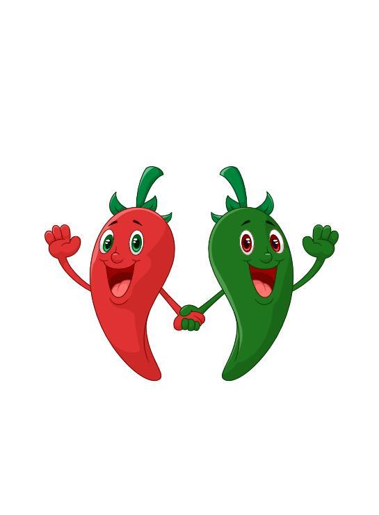 red pepper green cartoon 