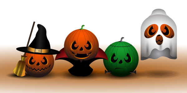 pumpkin halloween ghosts 